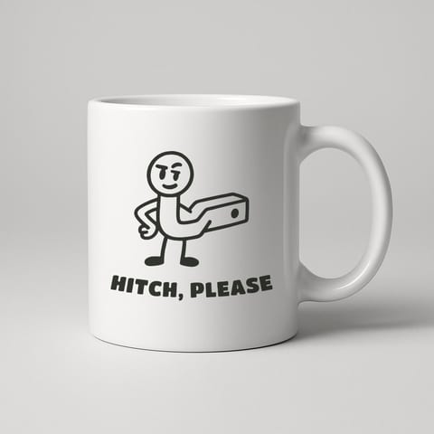 Hitch, Please mug, White