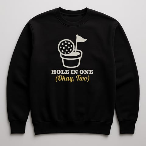Hole in One (Okay, Two) sweatshirt, Black