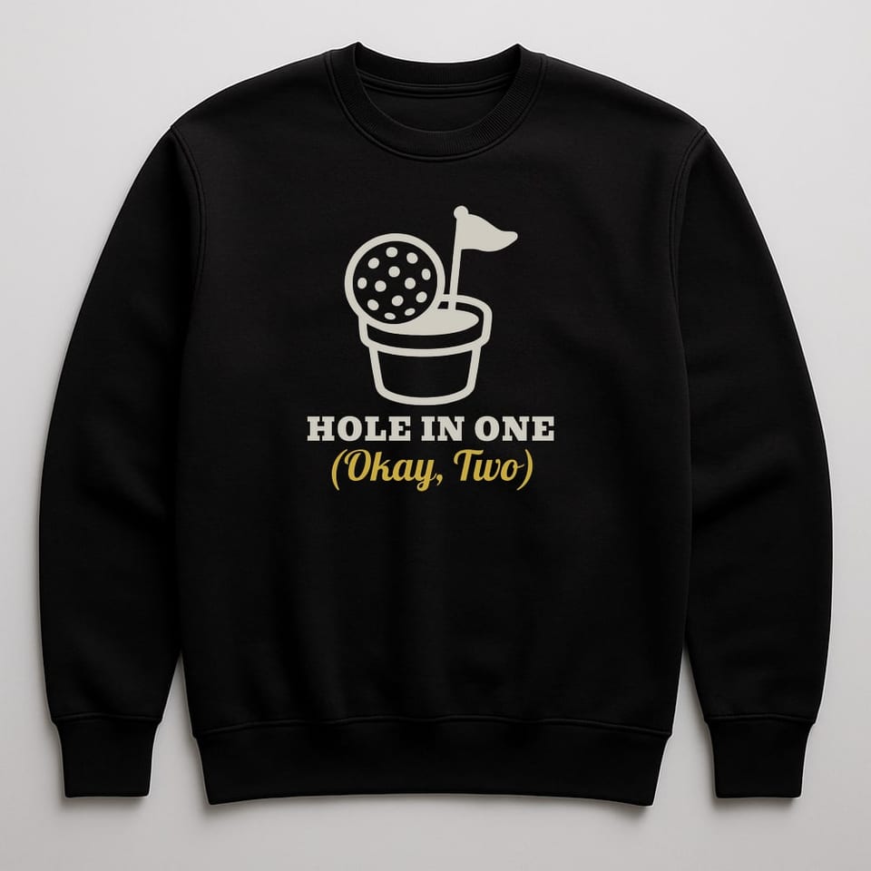 Hole in One (Okay, Two) sweatshirt, Black