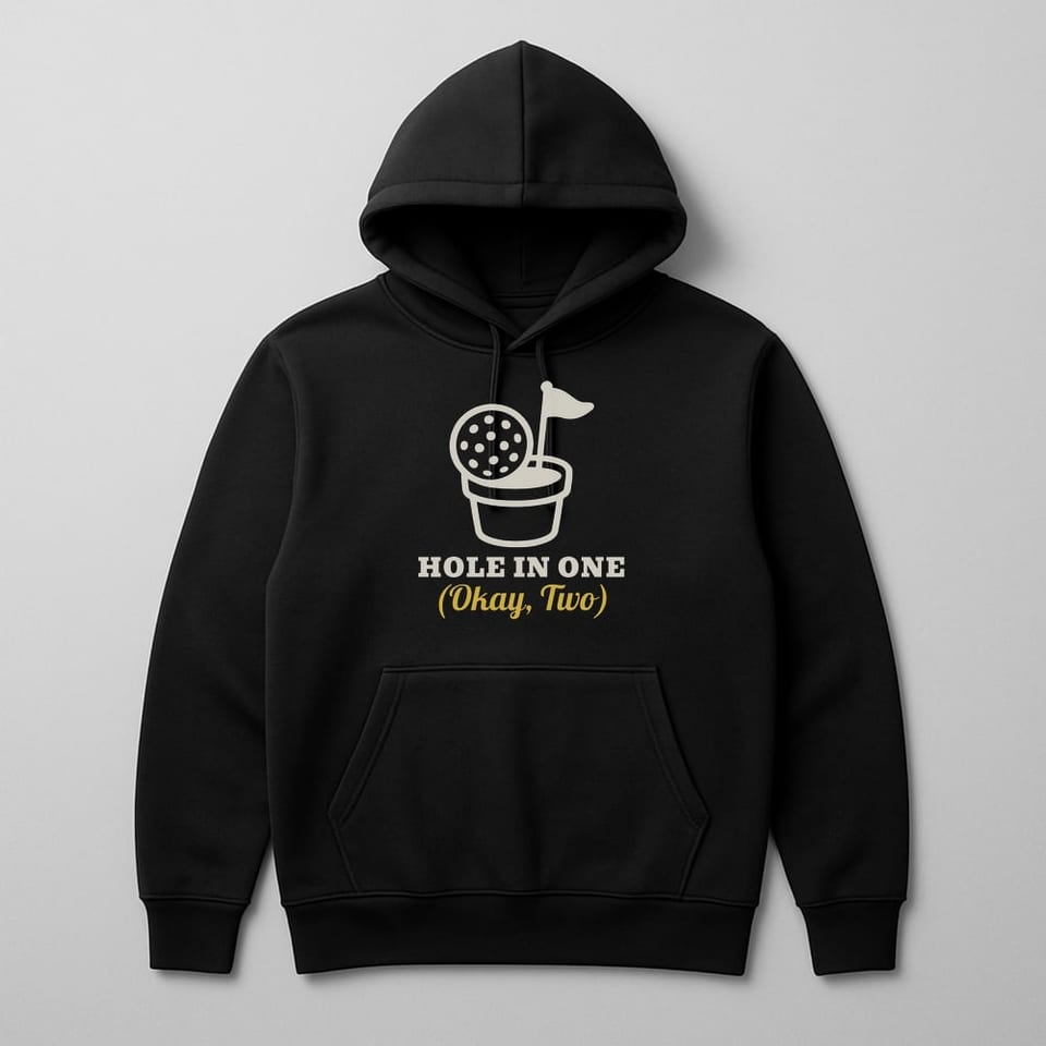 Hole in One (Okay, Two) hoodie, Black