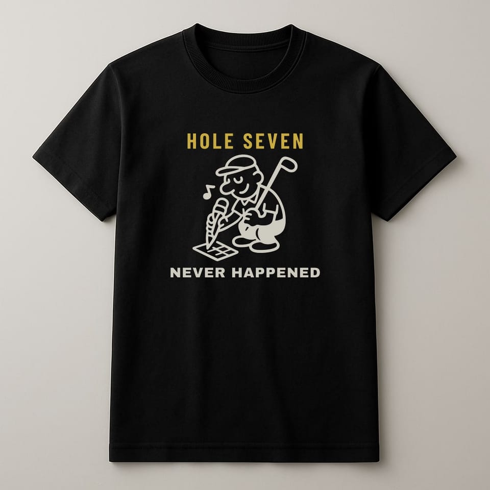 Hole Seven Never Happened tee, Black
