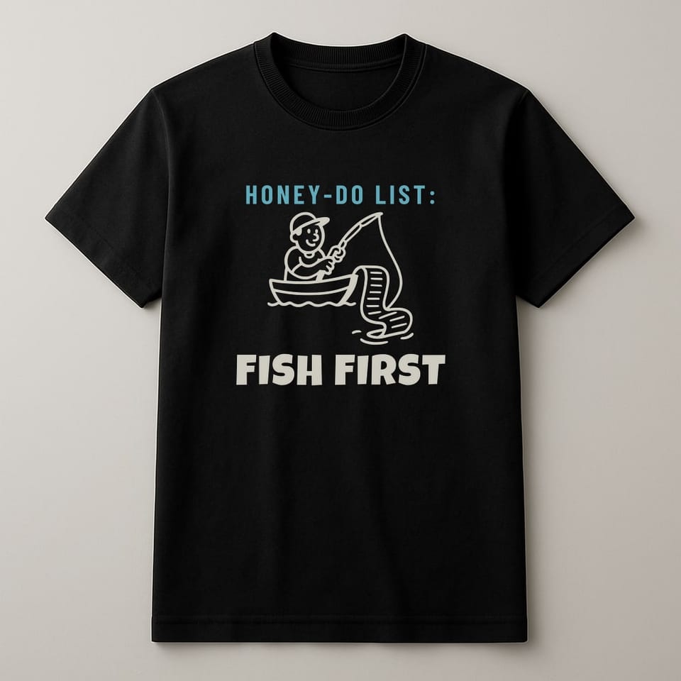Honey-Do List: Fish First tee, Black