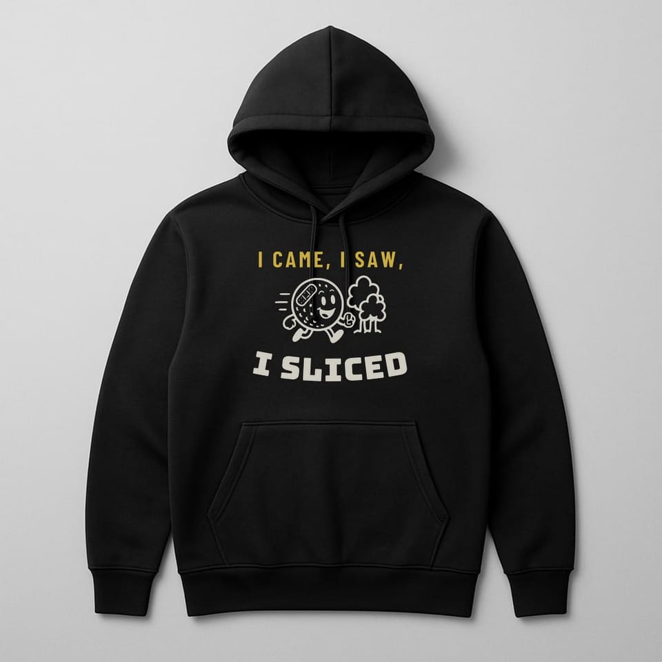I Came, I Saw, I Sliced hoodie, Black