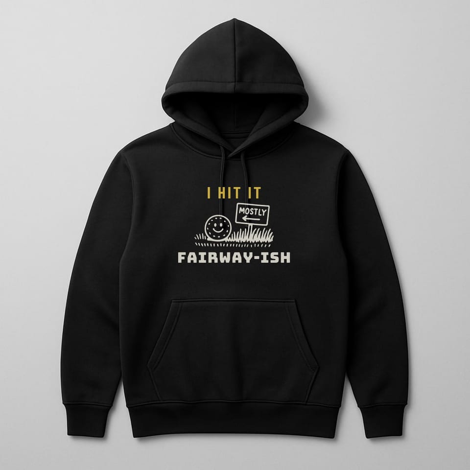 I Hit It Fairway-ish hoodie, Black