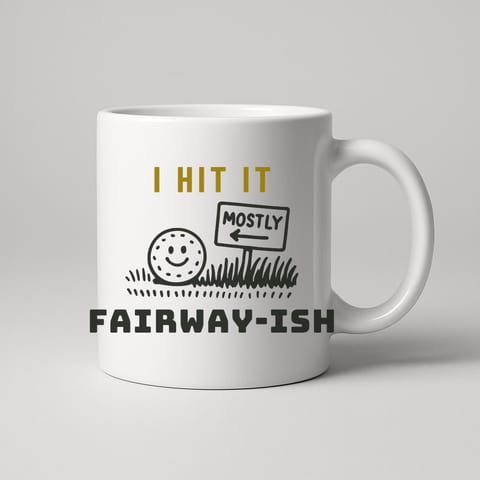 I Hit It Fairway-ish mug, White
