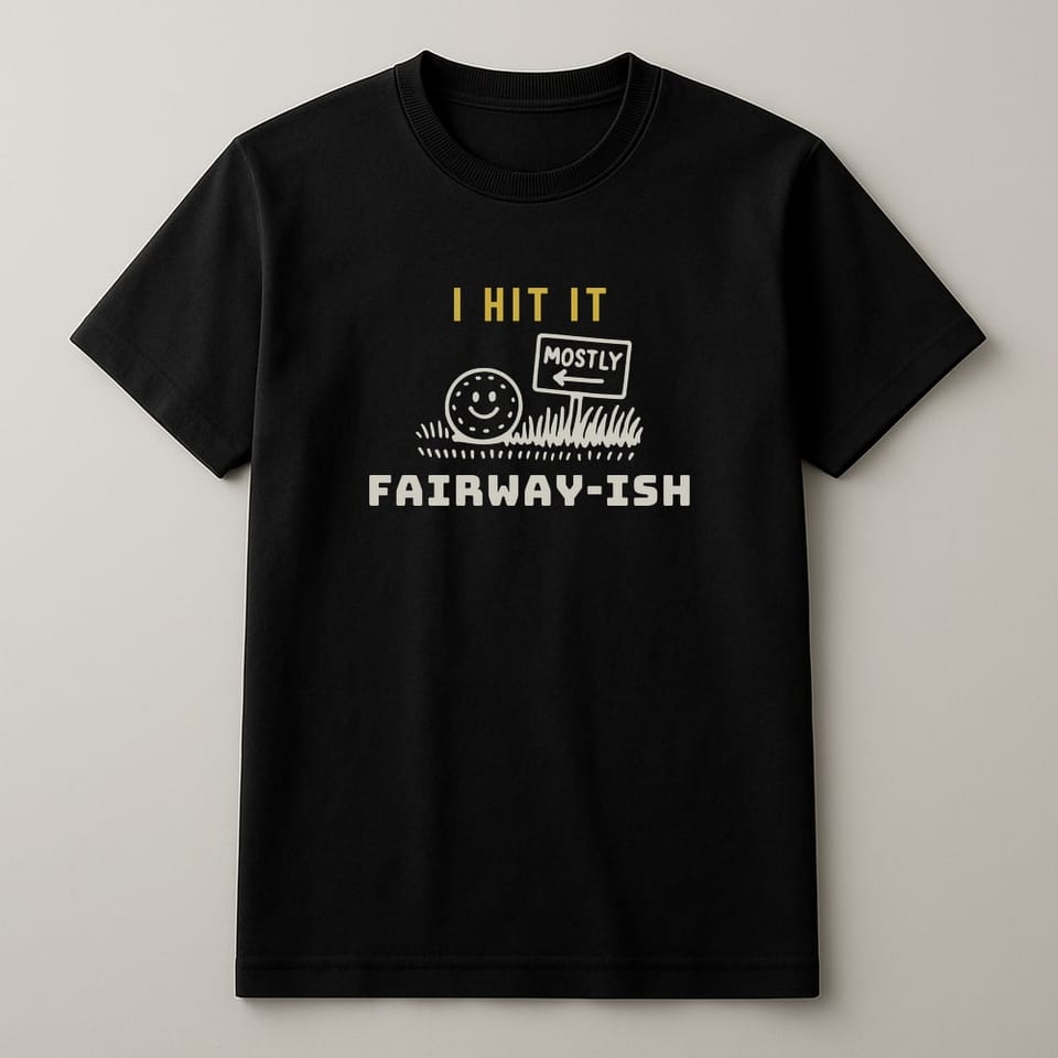 I Hit It Fairway-ish tee, Black