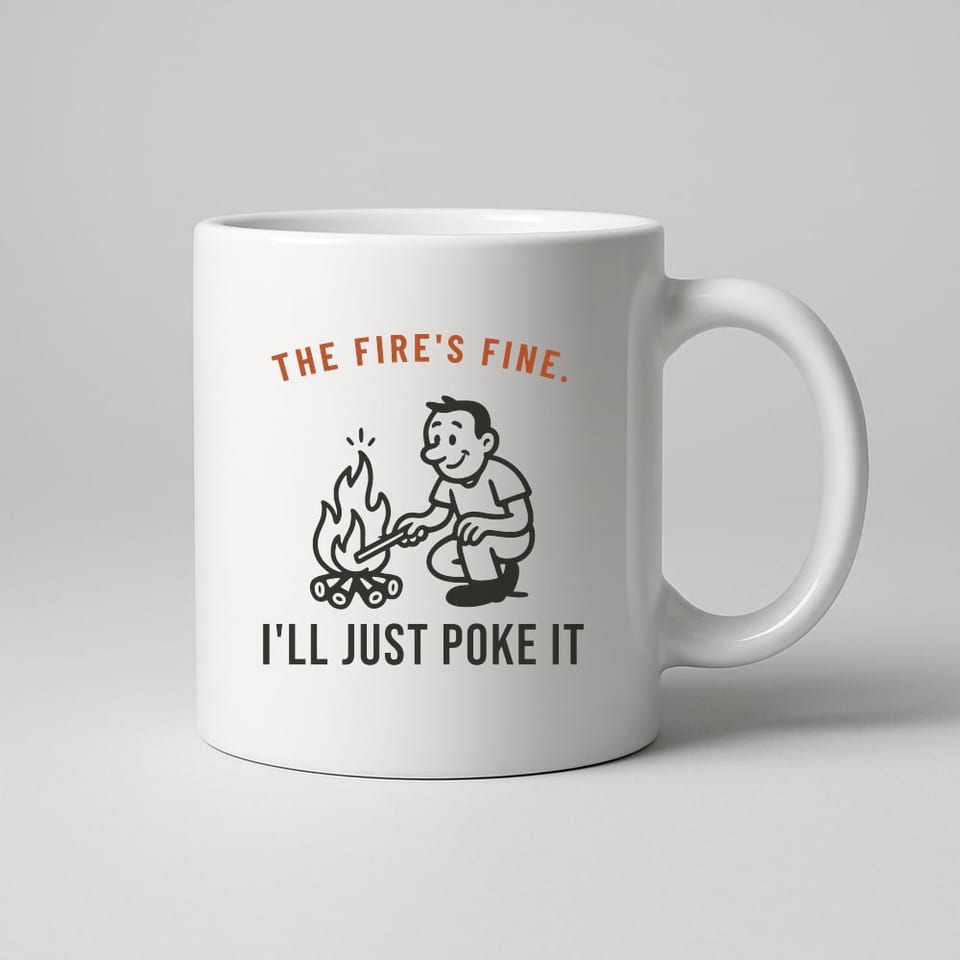 I'll Just Poke It mug, White