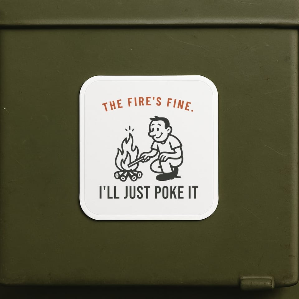 I'll Just Poke It sticker, White