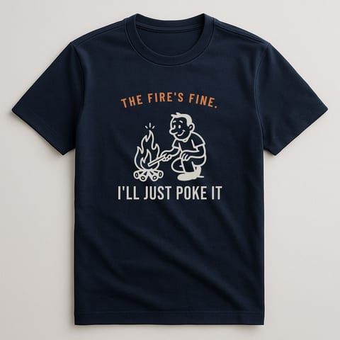 I'll Just Poke It tee, Navy