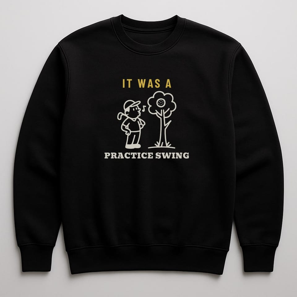 It Was a Practice Swing sweatshirt, Black