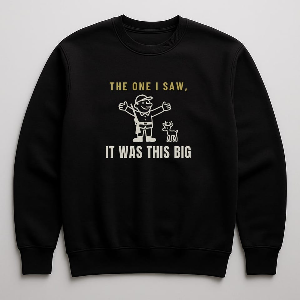It Was This Big sweatshirt, Black