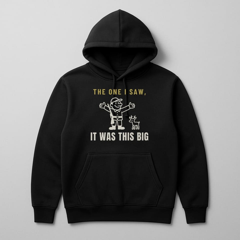 It Was This Big hoodie, Black