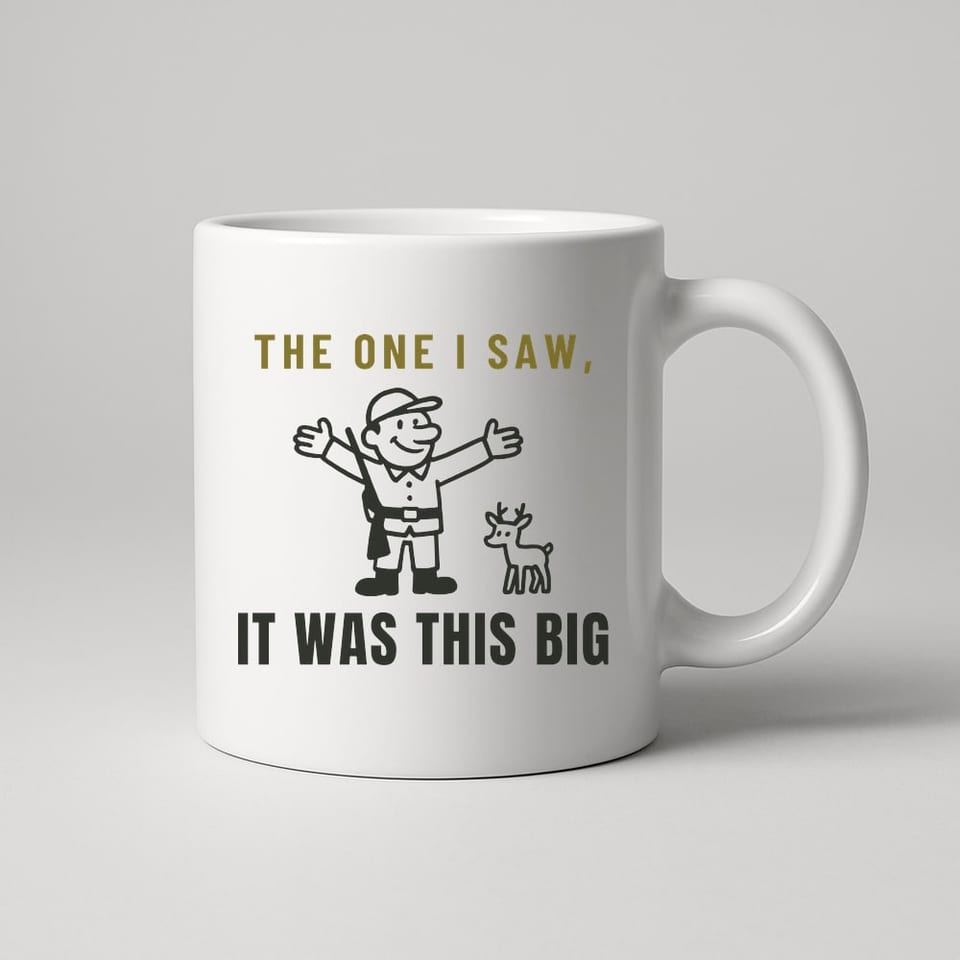 It Was This Big mug, White
