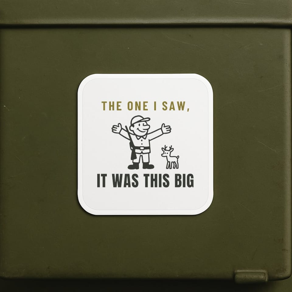 It Was This Big sticker, White