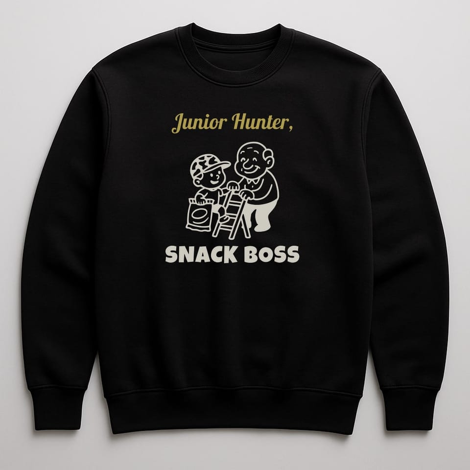 Junior Hunter, Snack Boss sweatshirt, Black