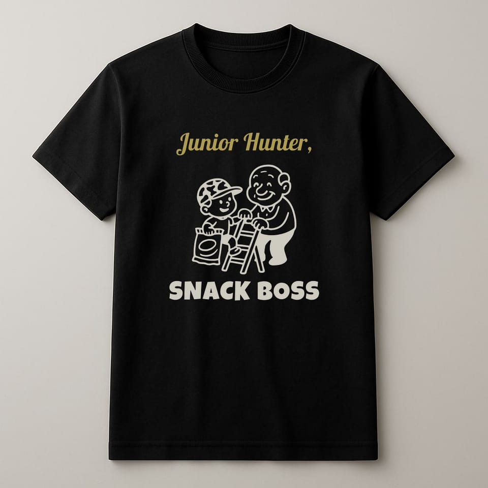 Junior Hunter, Snack Boss tee, Black