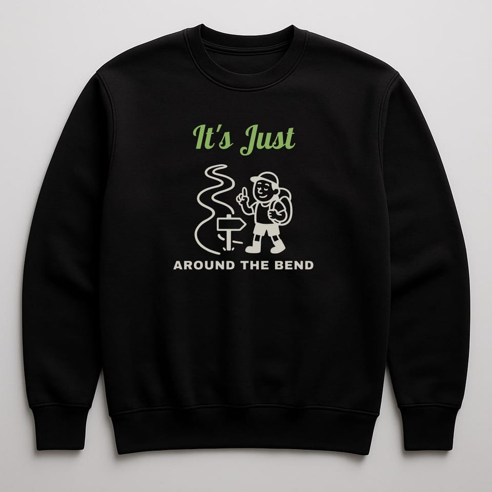 It's Just Around the Bend sweatshirt, Black