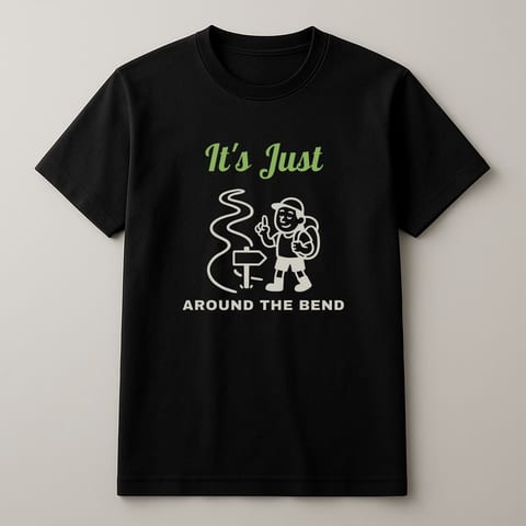 It's Just Around the Bend tee, Black