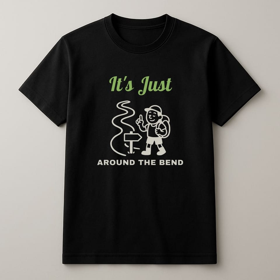 It's Just Around the Bend tee, Black