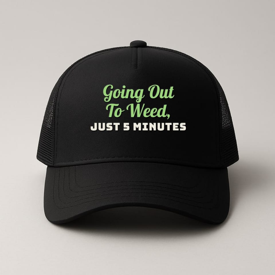 Just Five Minutes trucker hat, Black