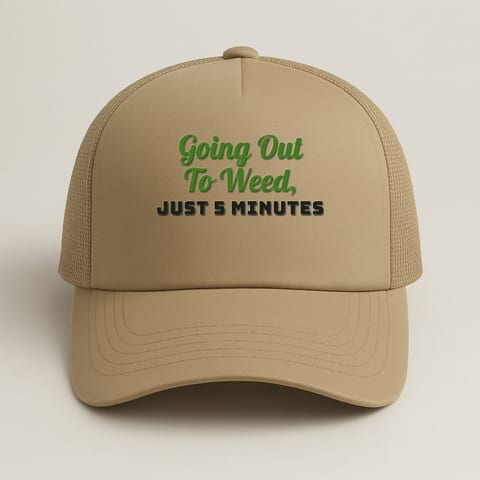 Just Five Minutes trucker hat, Khaki