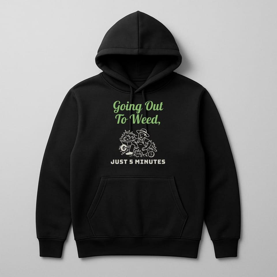 Just Five Minutes hoodie, Black