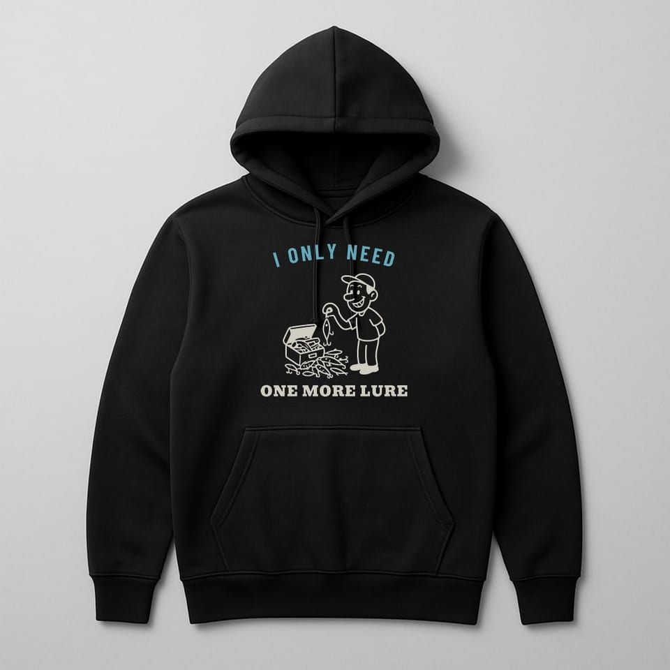 Just One More Lure hoodie, Black