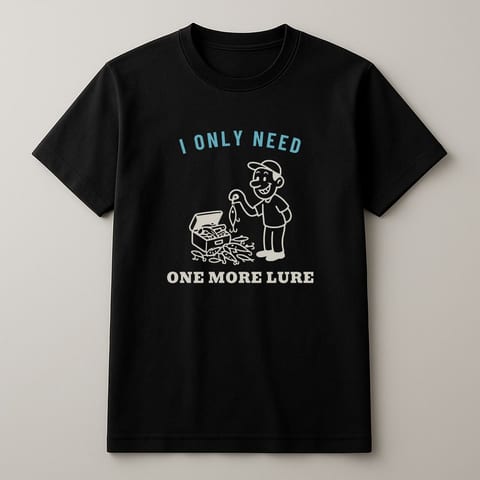 Just One More Lure tee, Black