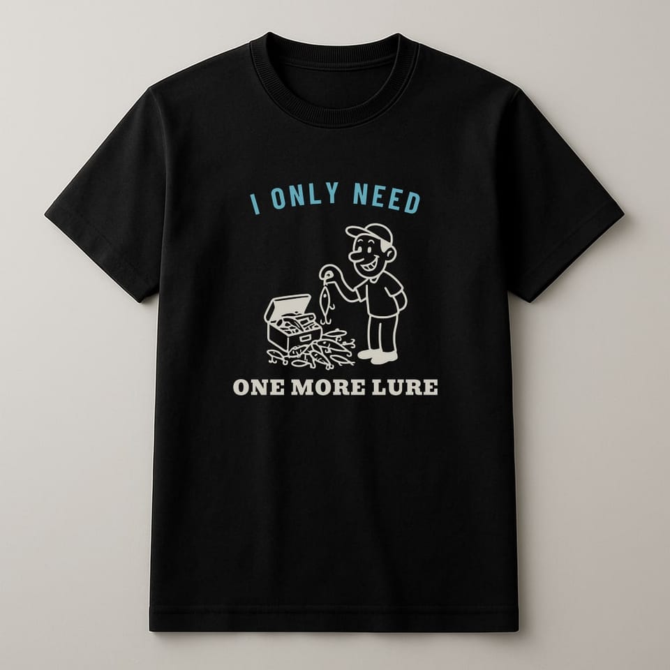Just One More Lure tee, Black