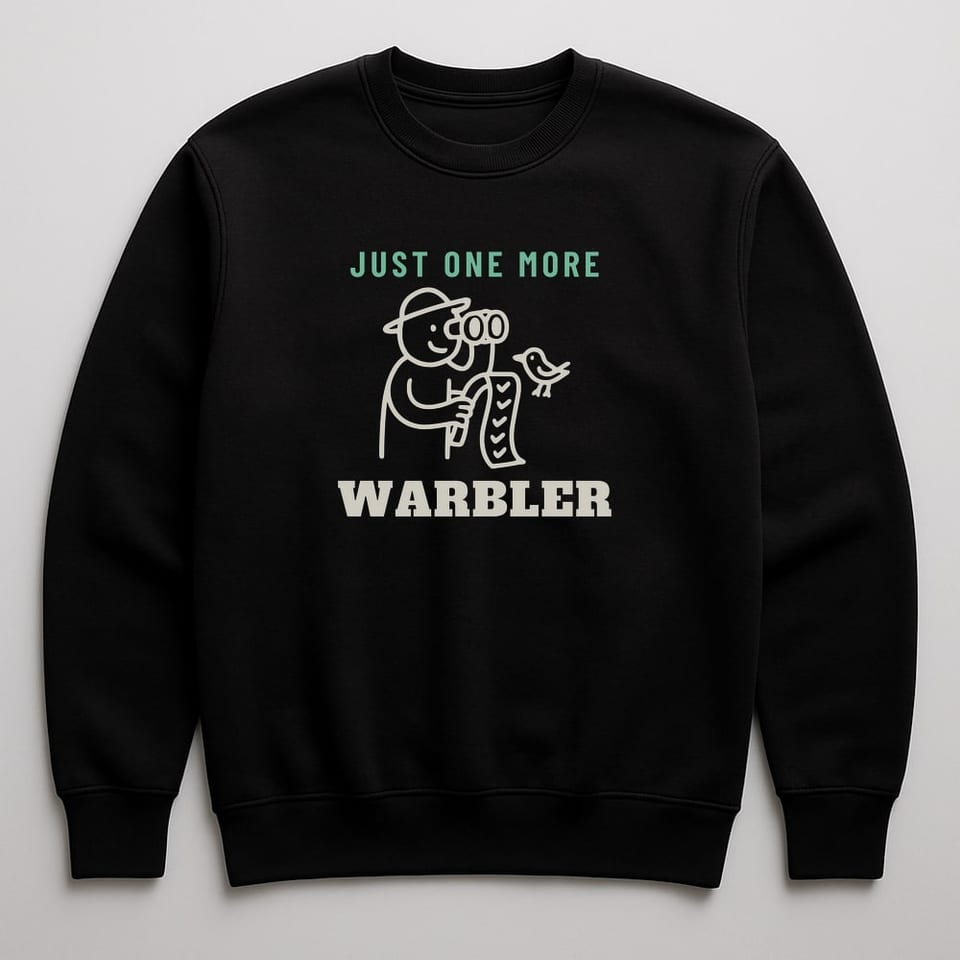 Just One More Warbler sweatshirt, Black