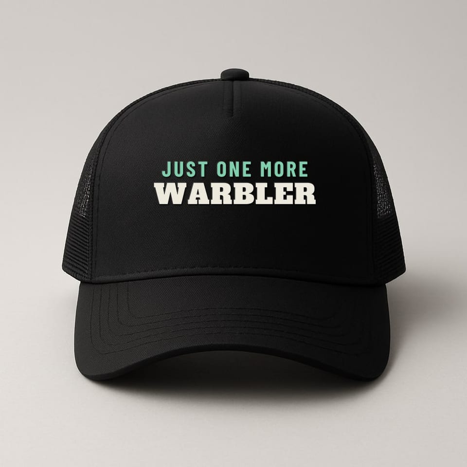 Just One More Warbler trucker hat, Black