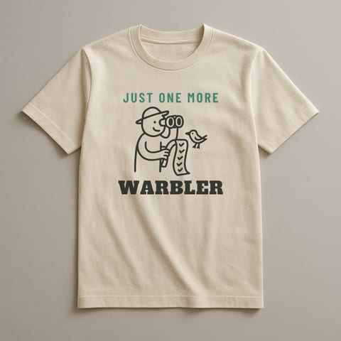 Just One More Warbler tee, Natural
