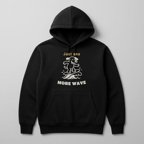Just One More Wave hoodie, Black
