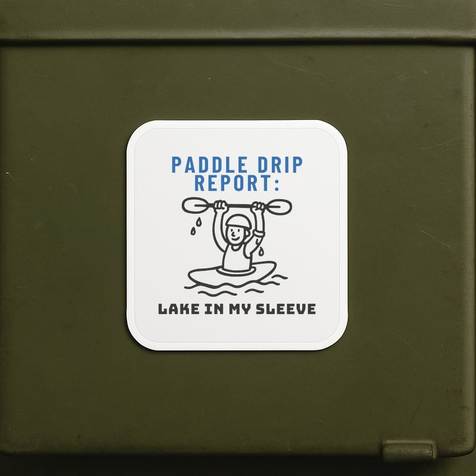 Lake in My Sleeve sticker, White