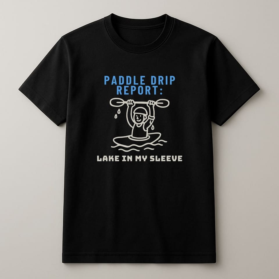 Lake in My Sleeve tee, Black