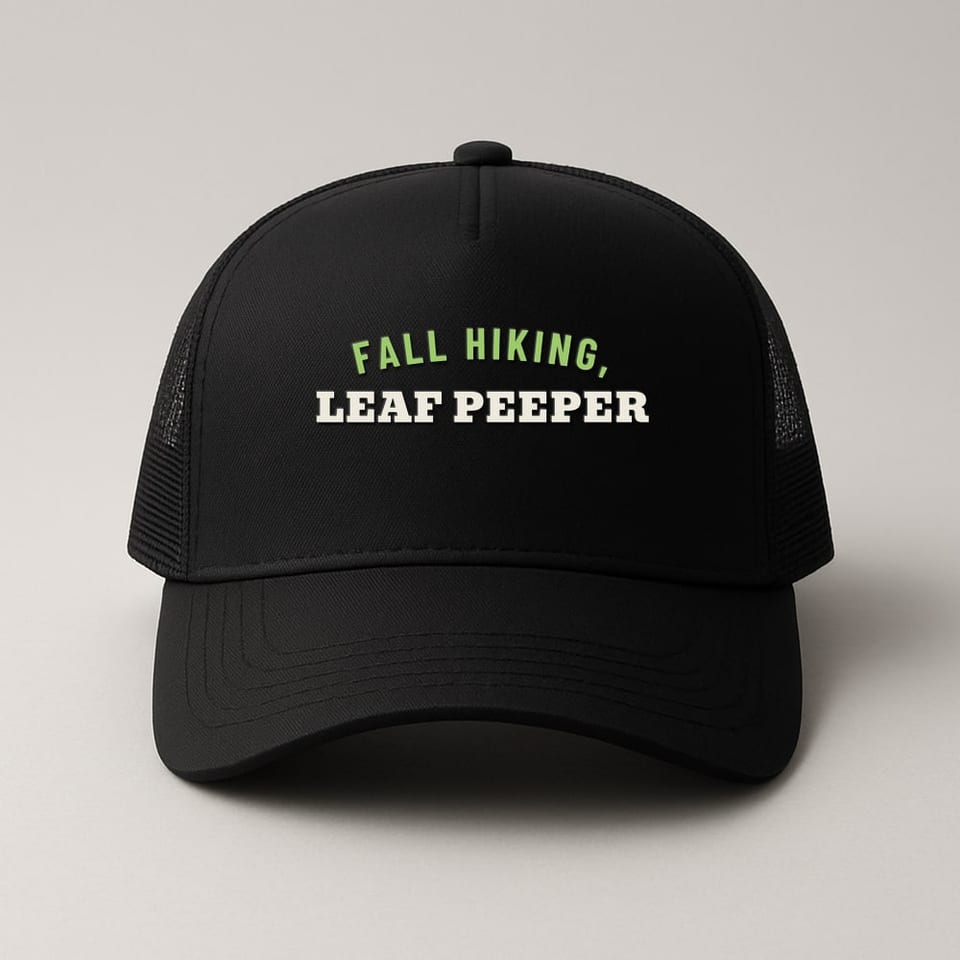 Leaf Peeper trucker hat, Black