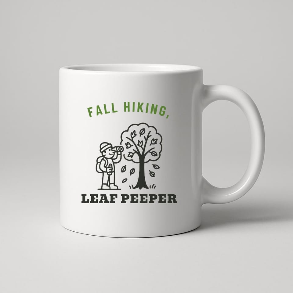 Leaf Peeper mug, White