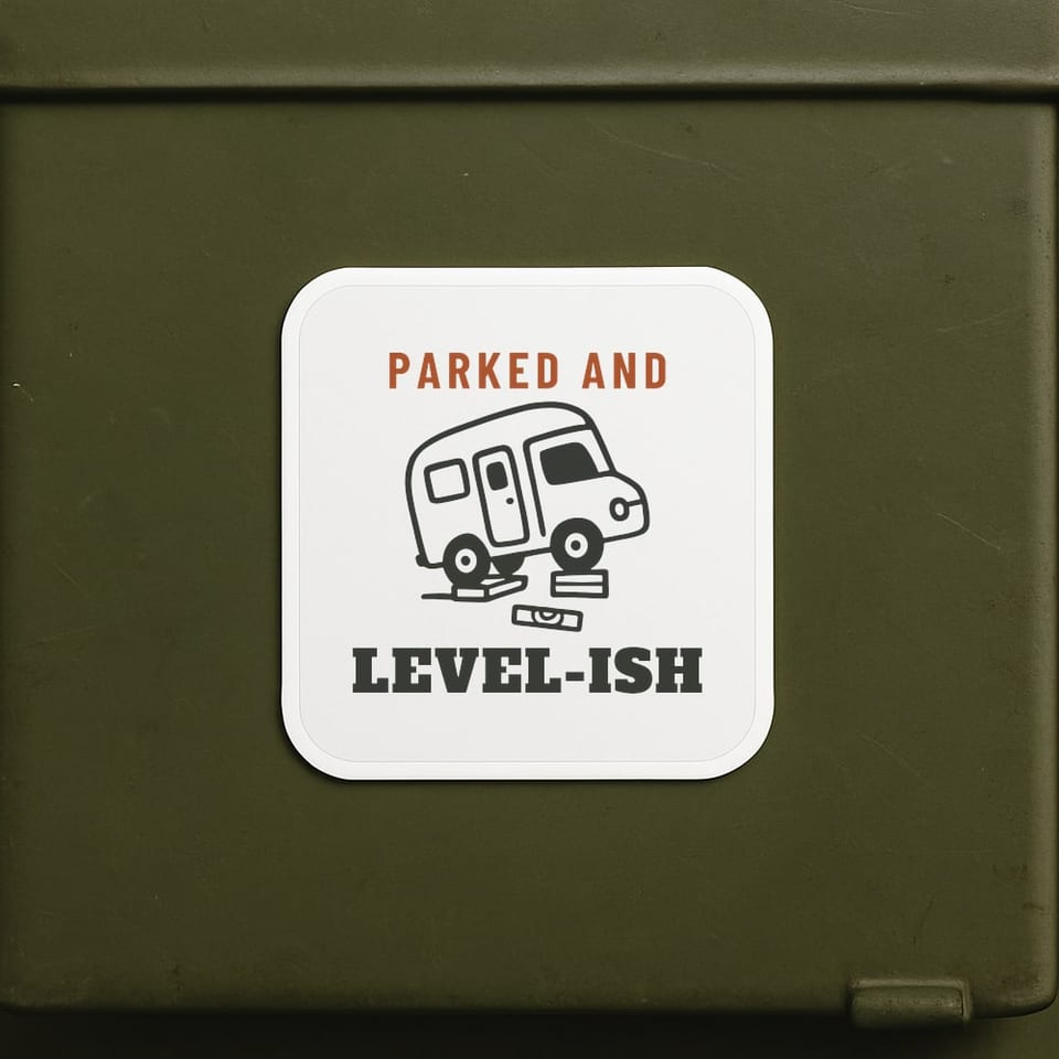 Level-ish sticker, White