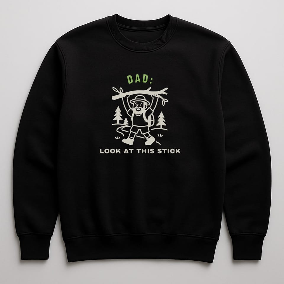 Look at This Stick sweatshirt, Black