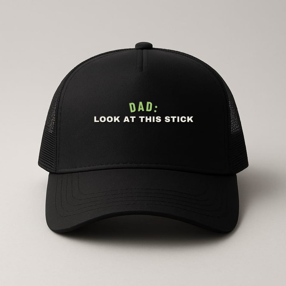 Look at This Stick trucker hat, Black