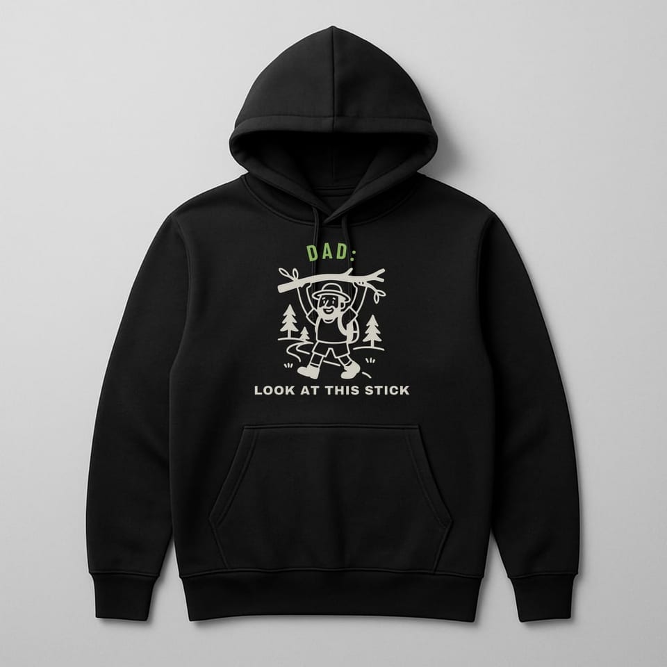 Look at This Stick hoodie, Black