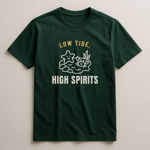 Low Tide, High Spirits tee, Forest