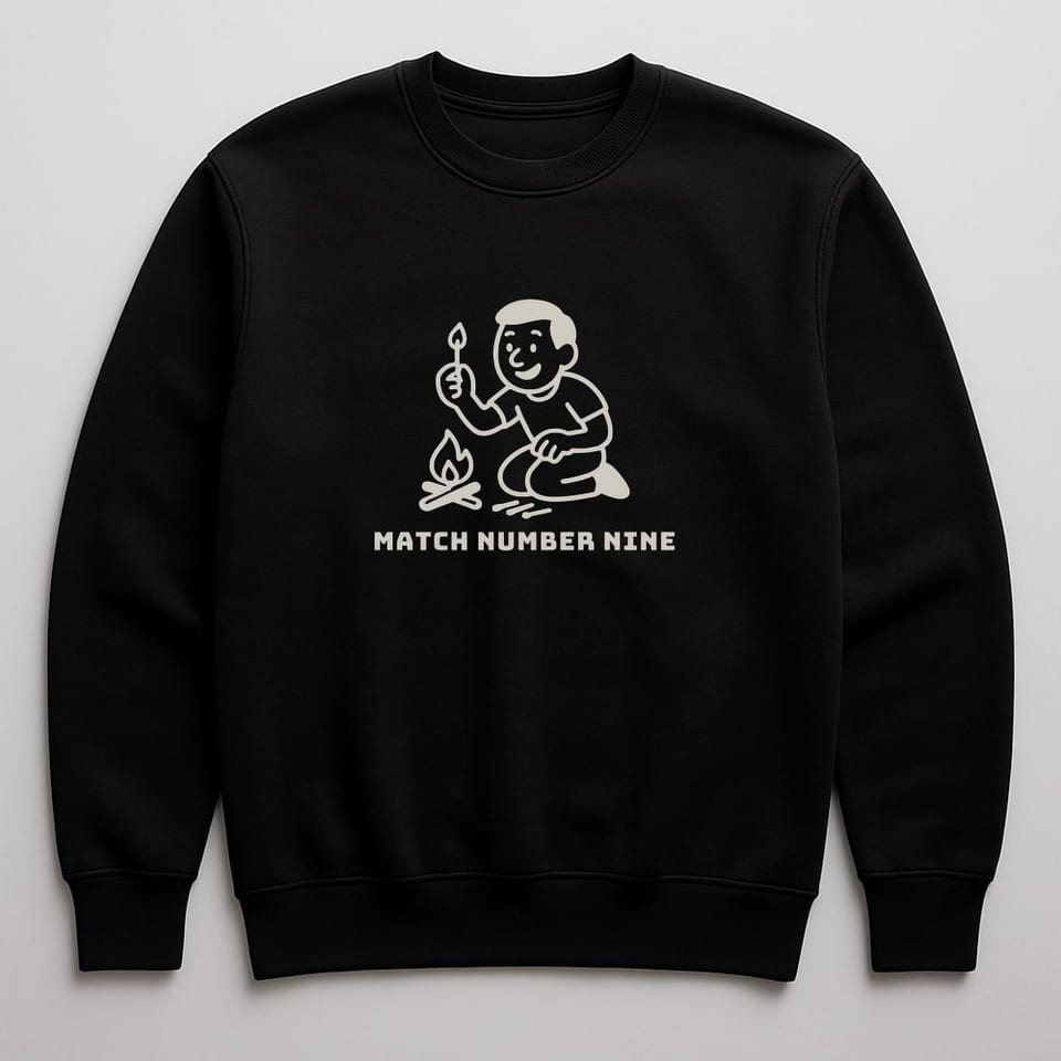 Match Number Nine sweatshirt, Black