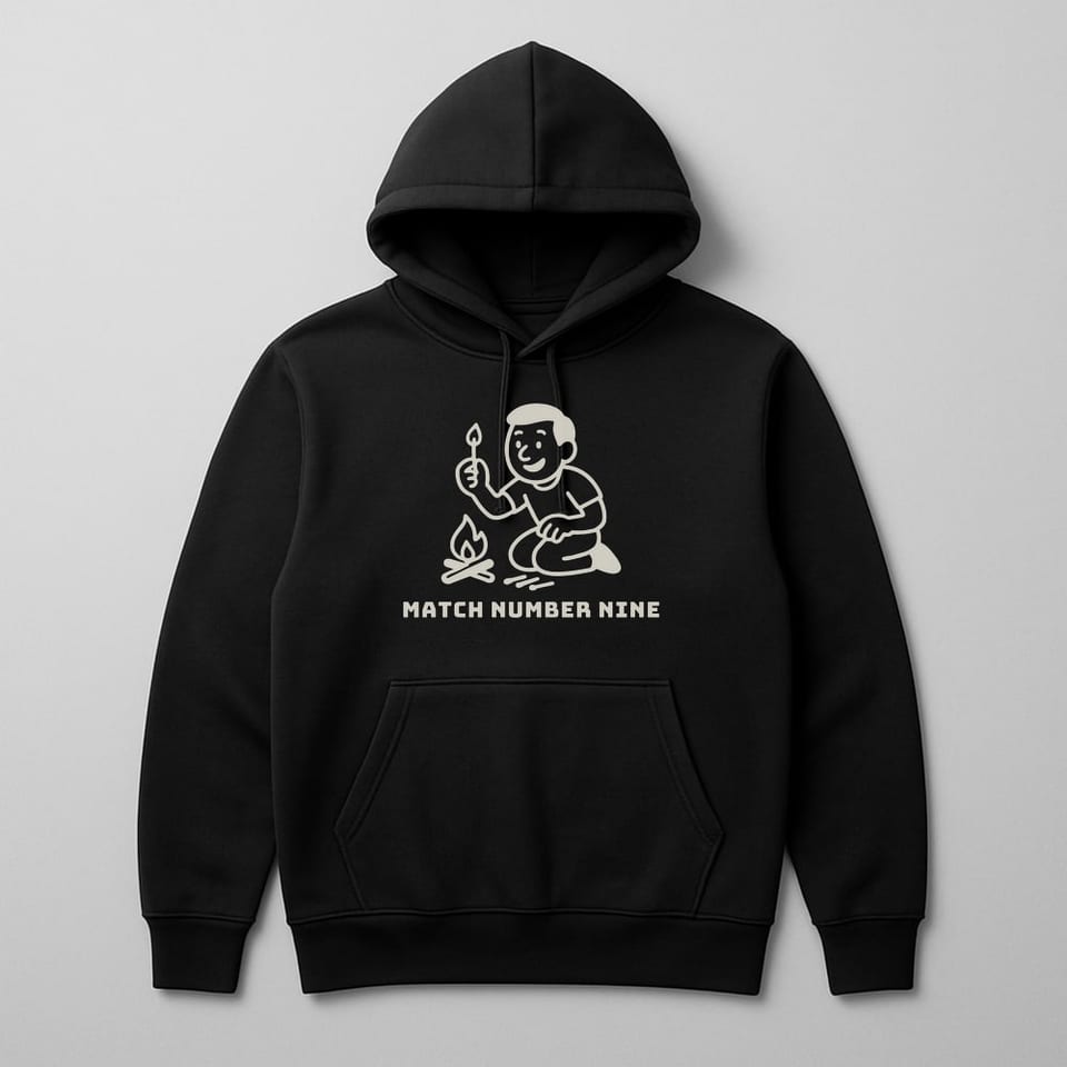 Match Number Nine hoodie, Black