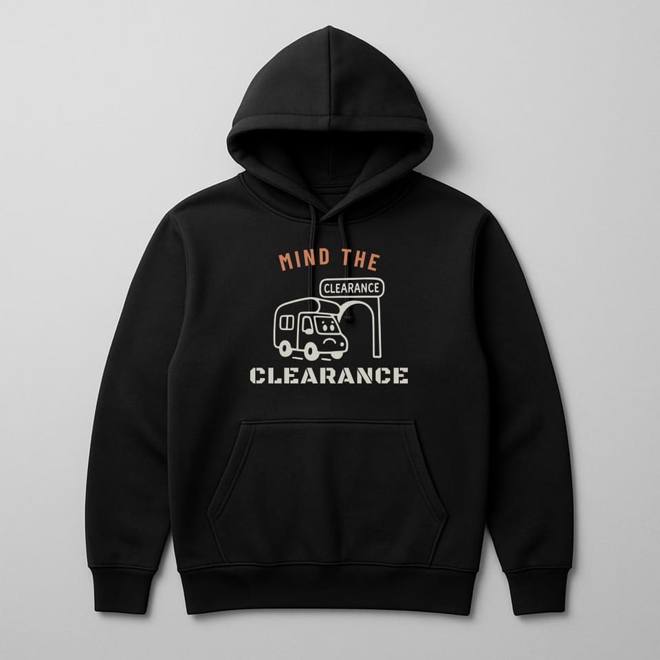 Mind the Low Bridge hoodie, Black