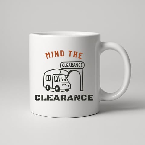 Mind the Low Bridge mug, White