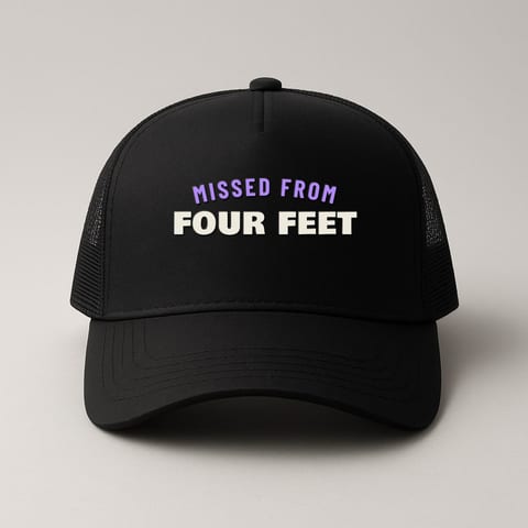 Missed From Four Feet trucker hat, Black
