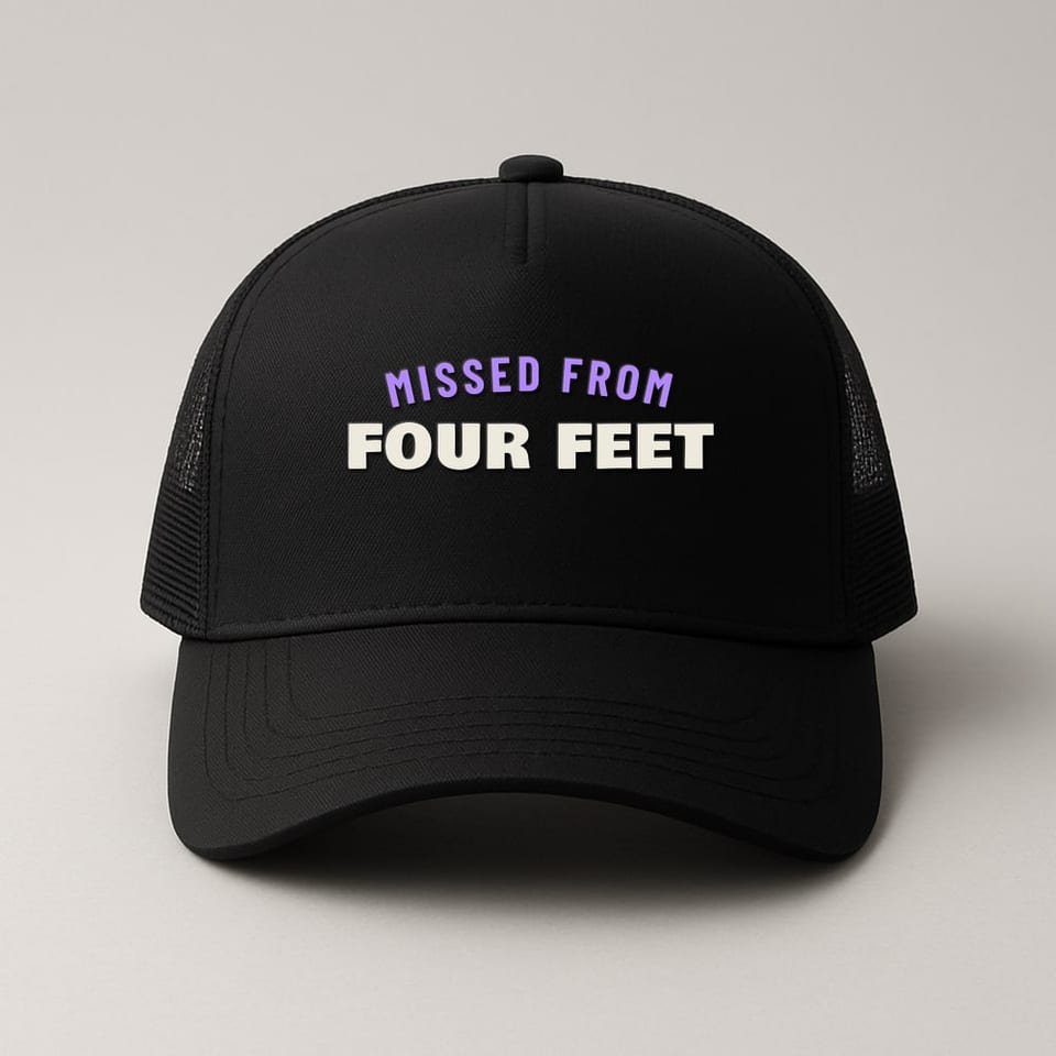 Missed From Four Feet trucker hat, Black