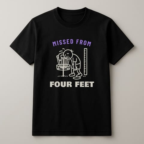Missed From Four Feet tee, Black
