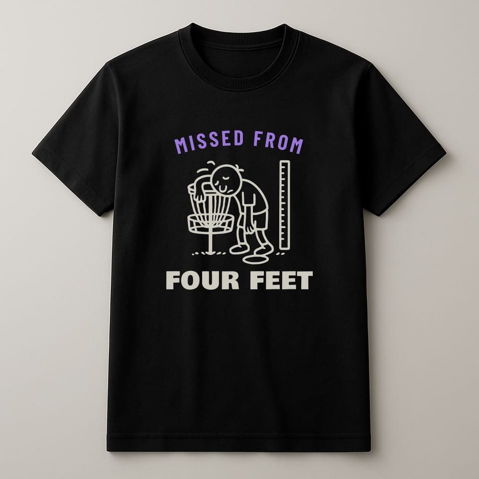 Missed From Four Feet tee, Black